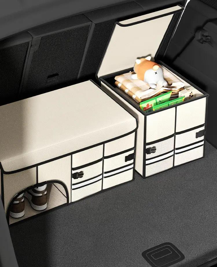 Foldable Car Trunk Organizer with Lid