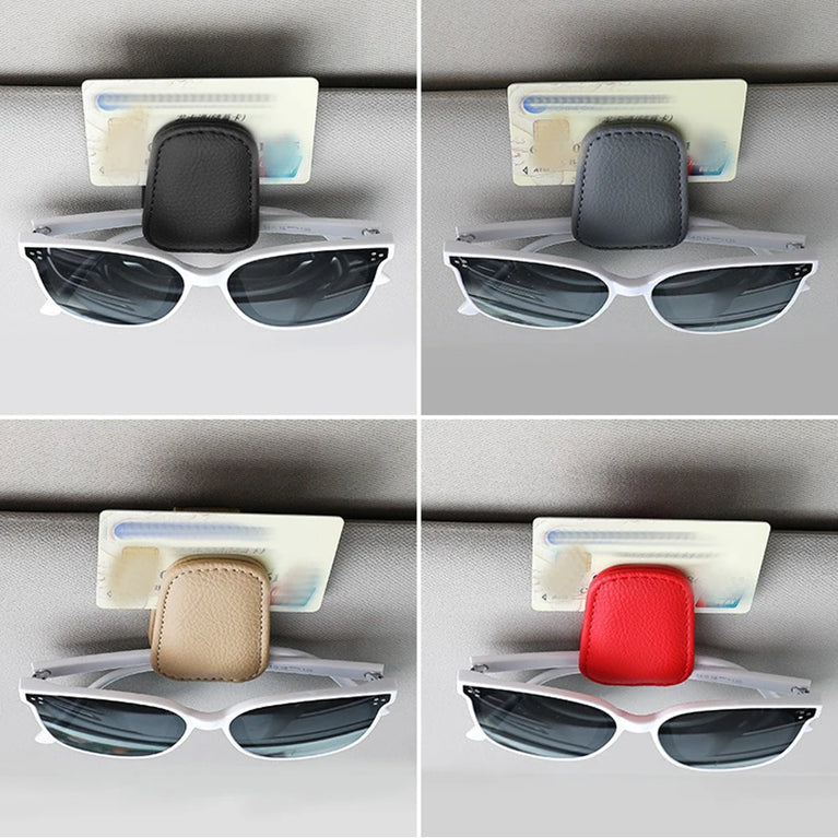 Leather Car Sunglasses Clip