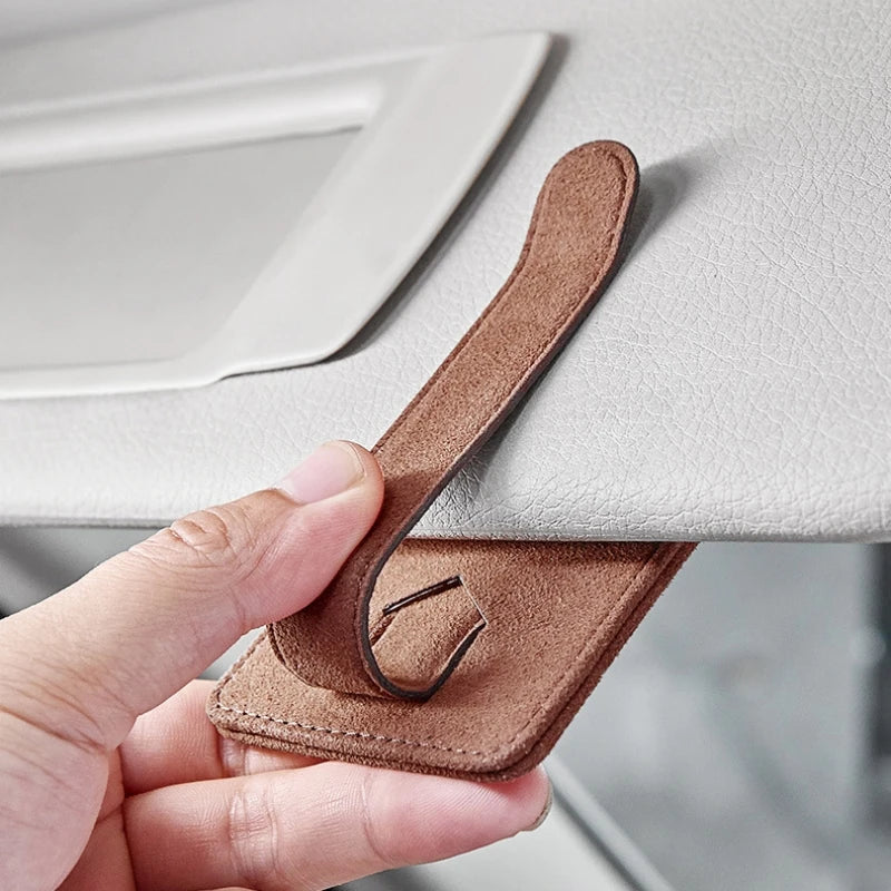 Leather Car Sunglasses Holder