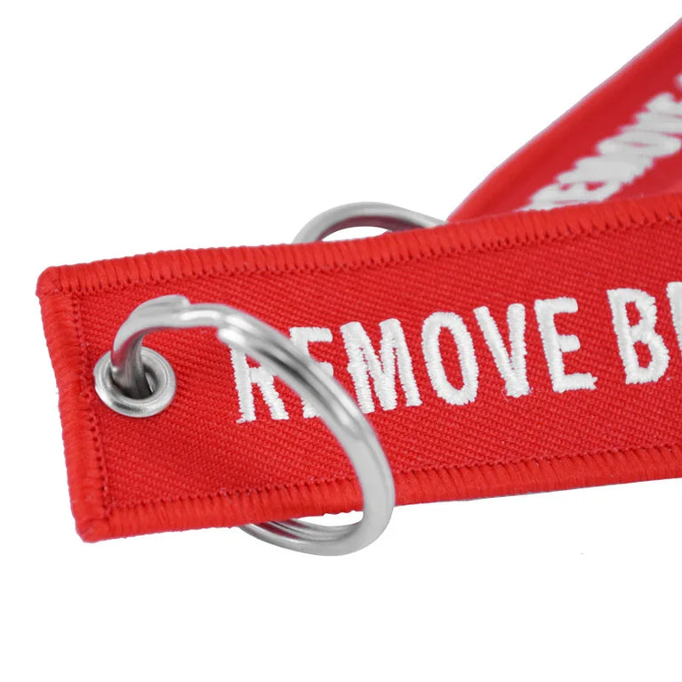 "Remove Before Flight" Woven Key Ring