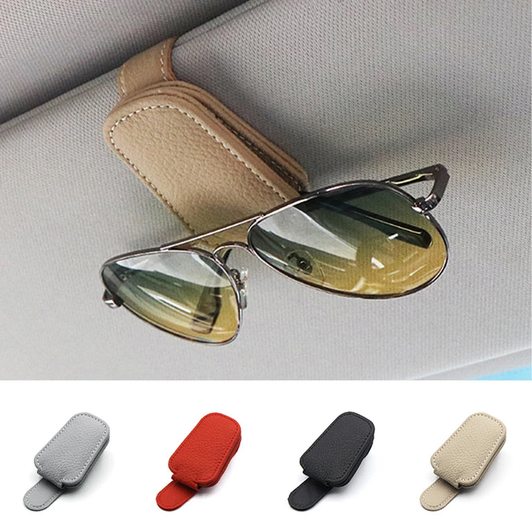 Leather Car Sunglasses Clip