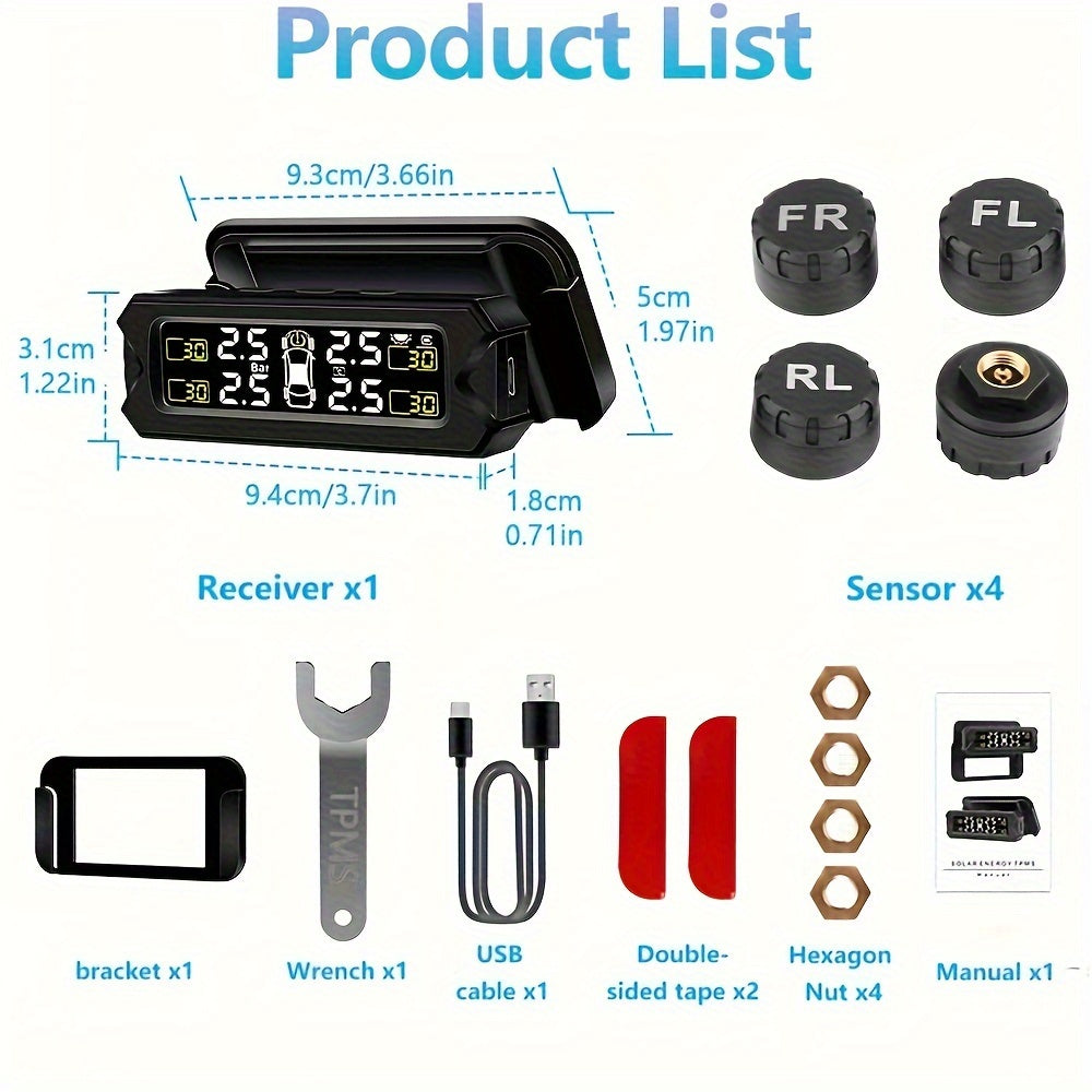 Universal Wireless (TPMS) - Solar Powered with External Sensors