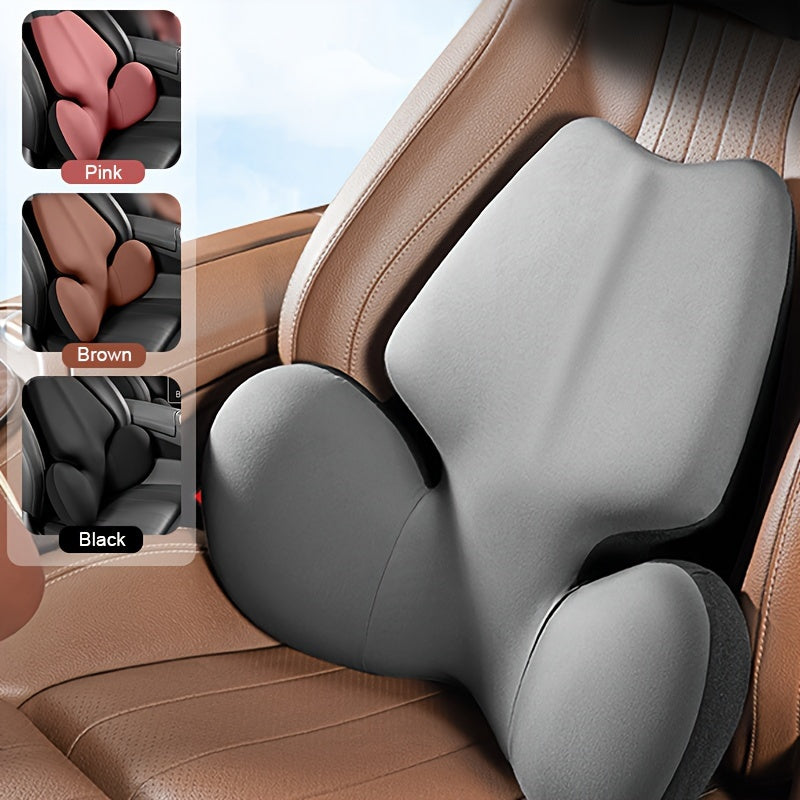 Ergonomic Memory Foam Car Lumbar Support - Ideal for Driving & Office Use