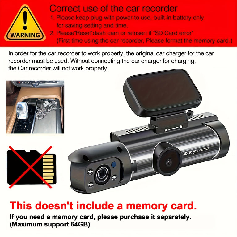 1080P Dual Dash Camera